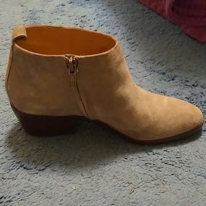 NIB J. Crew Gray Suede Side Zip Ankle Boots